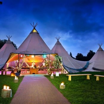 Tipis at dusk